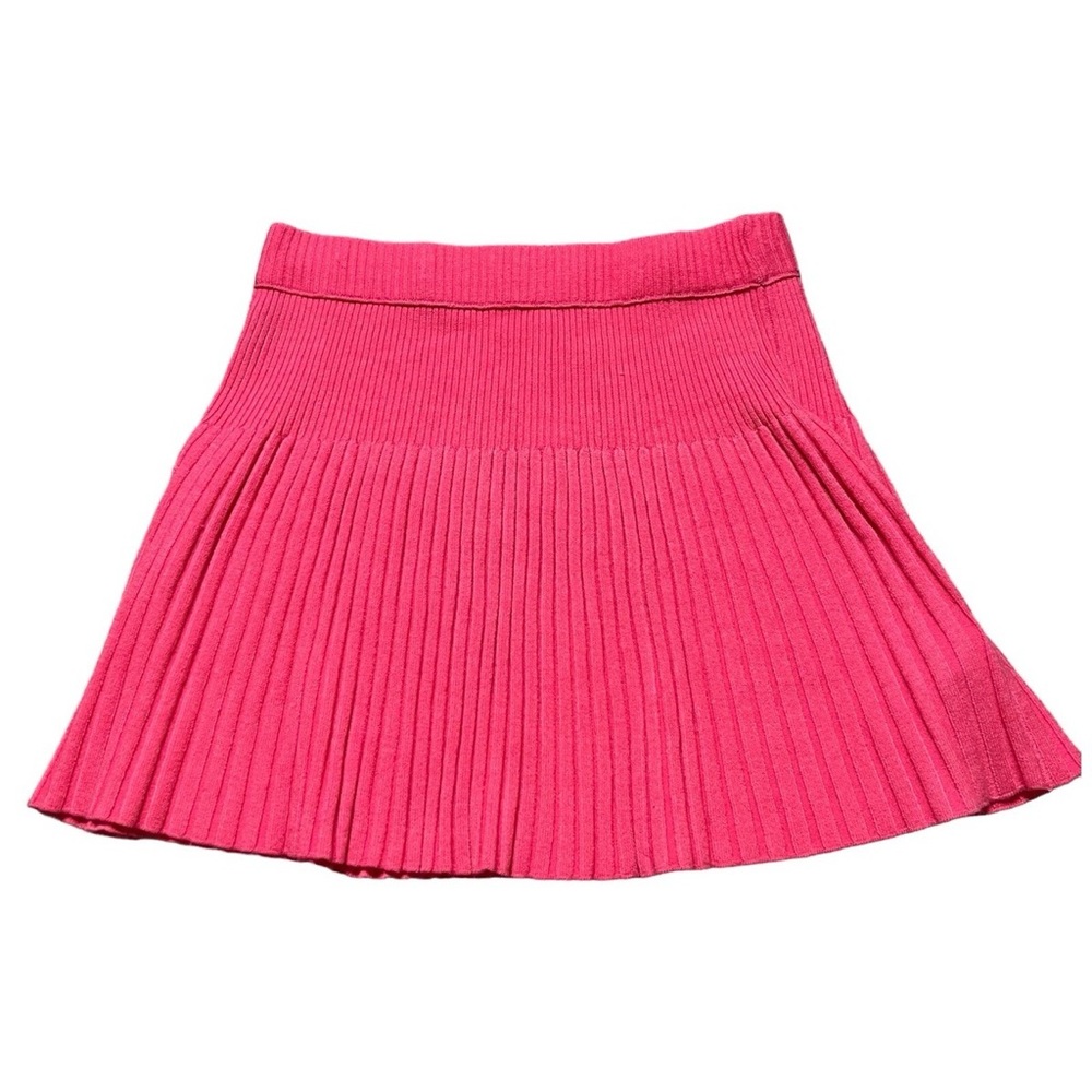 Aerie Vibrant Pink Pleated Midi Skirt